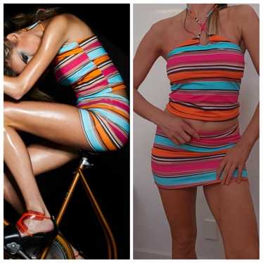 Nwot Bamba swim SET citrus stripe bikini fits S  (