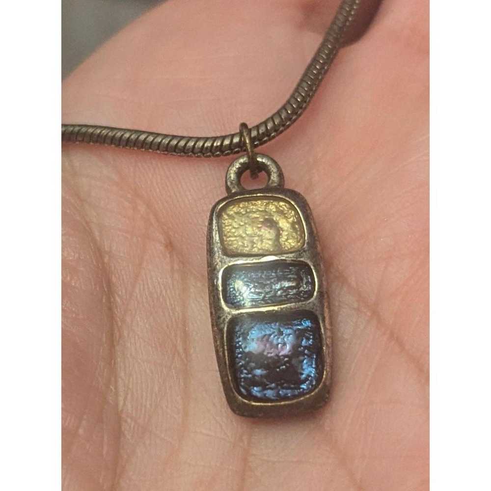 Vintage Estate Three Tier Dichroic Glass Pendant … - image 3