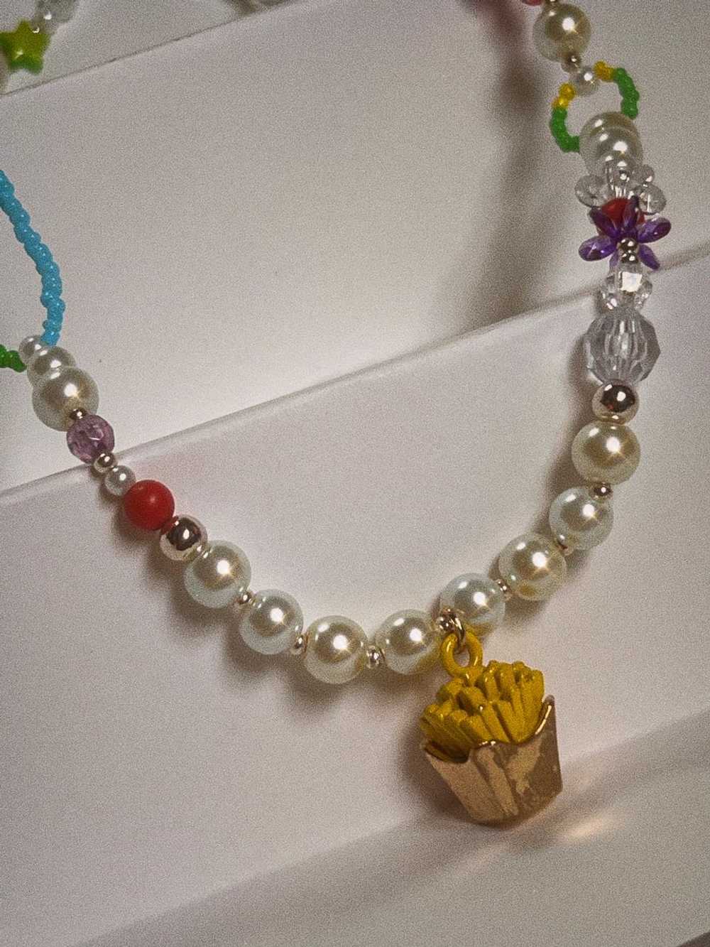 Handmade French Fry Beaded Necklace | Used,… - image 2