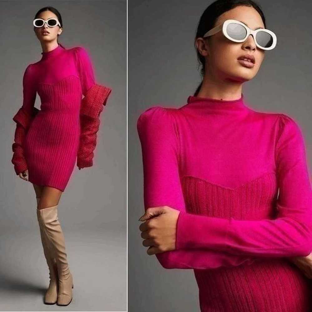 Anthropologie Turtleneck Sweater Dress - Pink - image 1