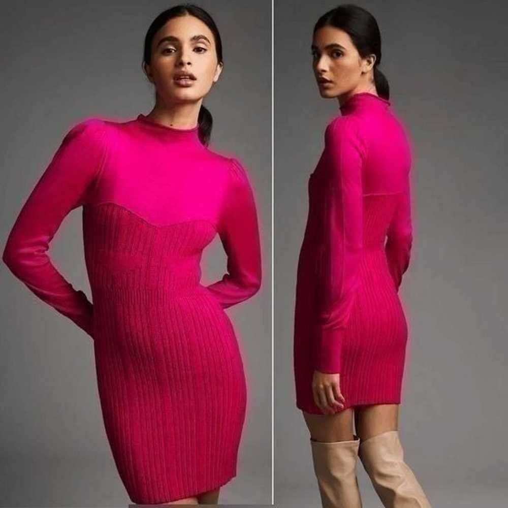 Anthropologie Turtleneck Sweater Dress - Pink - image 2