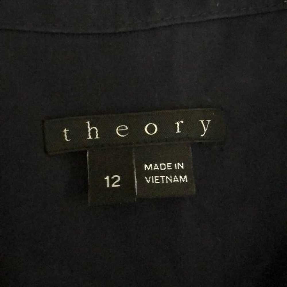 Theory Navy cotton zippered dress/jacket 12 - image 2