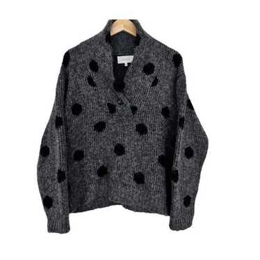 The Great THE GREAT Gray Polka Dot Alpaca Wool Ove