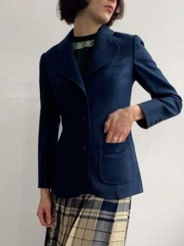 Vintage 60s Young Pendleton Wool Blazer - Navy