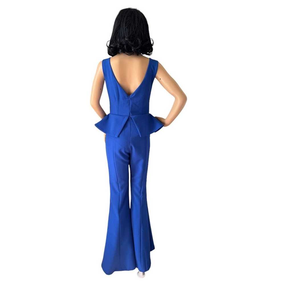 Retro 70's jumpsuit Deep v neck Ruffled super spl… - image 3