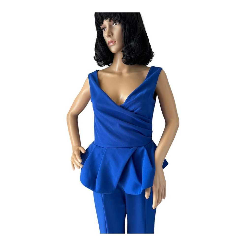 Retro 70's jumpsuit Deep v neck Ruffled super spl… - image 9