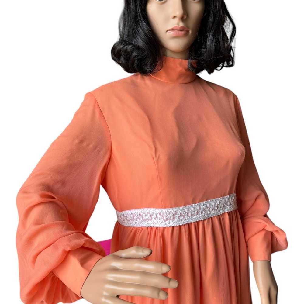 American vintage 60's Dreamsicle Empire Waist Bis… - image 2