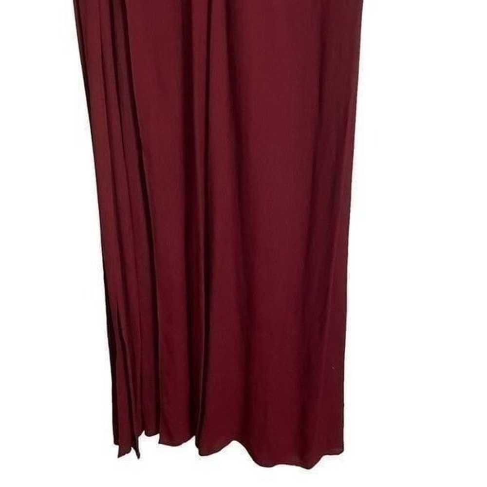 Reformation Burgandy Double V Maxi Slip Dress Siz… - image 4