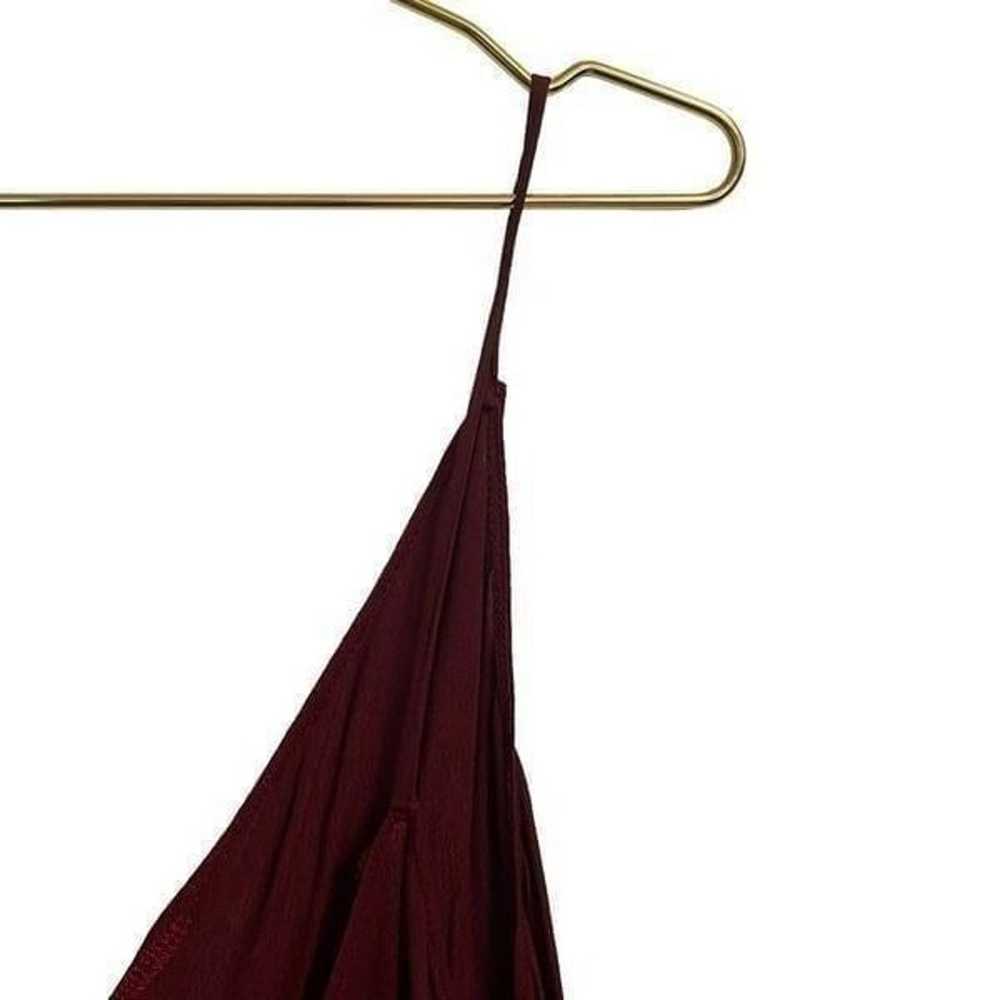 Reformation Burgandy Double V Maxi Slip Dress Siz… - image 6