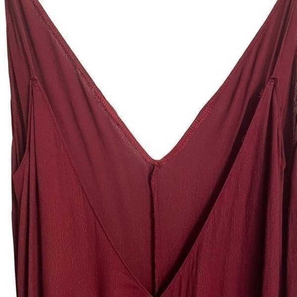 Reformation Burgandy Double V Maxi Slip Dress Siz… - image 7