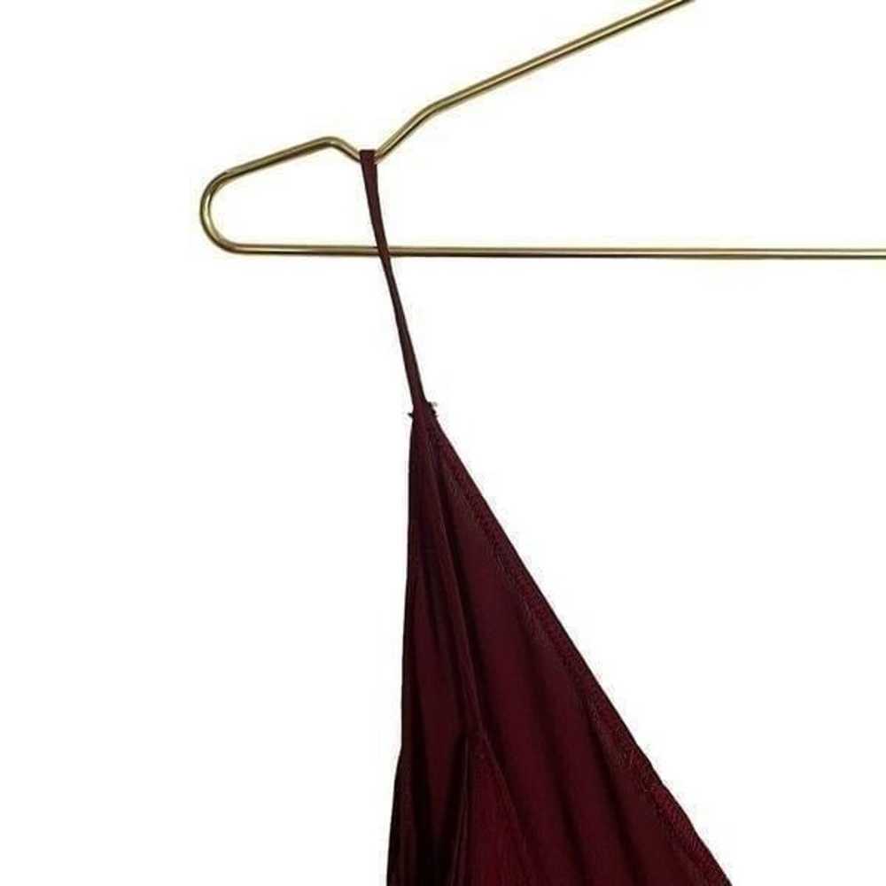 Reformation Burgandy Double V Maxi Slip Dress Siz… - image 8