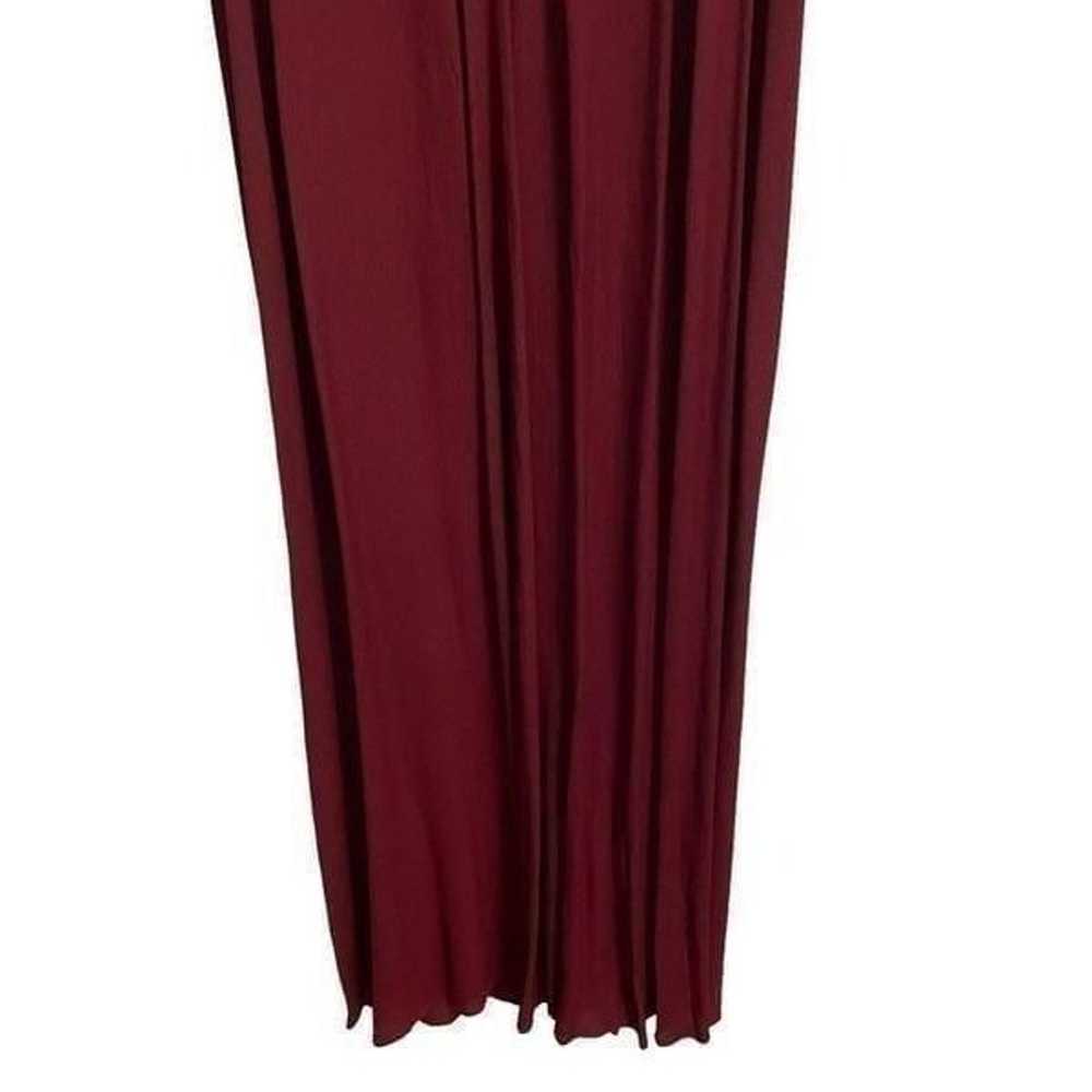 Reformation Burgandy Double V Maxi Slip Dress Siz… - image 9