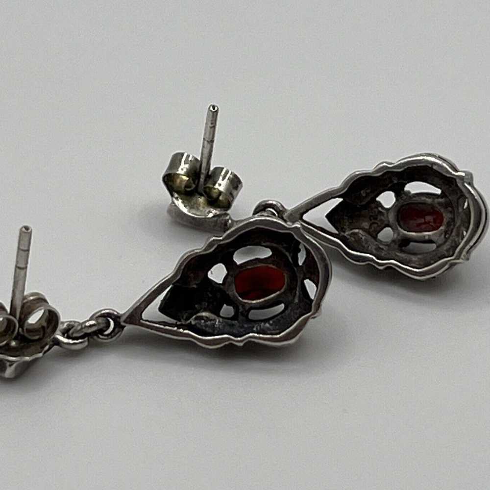 925 Sterling Silver Vintage Dangling Earrings - image 1