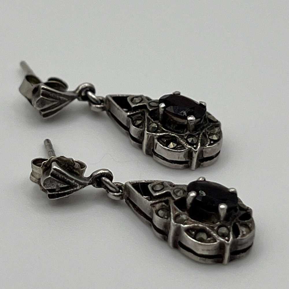 925 Sterling Silver Vintage Dangling Earrings - image 2