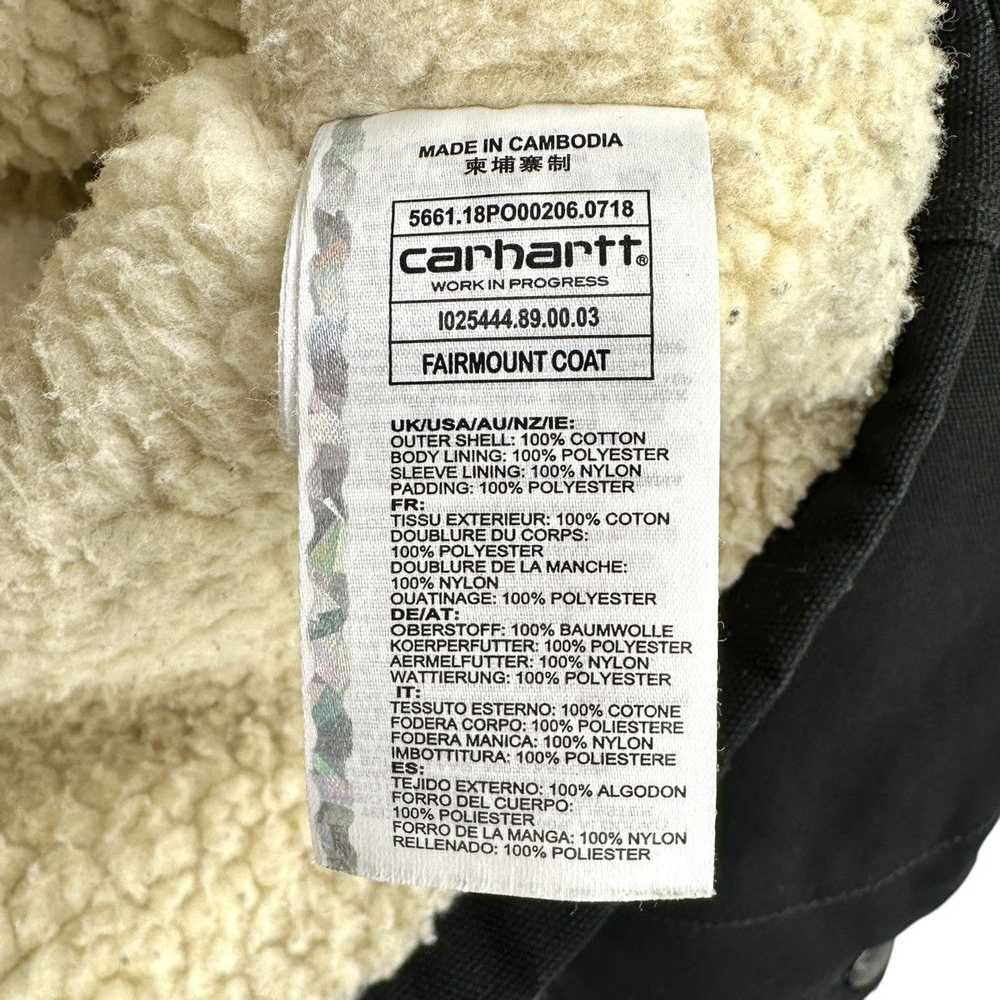 Carhartt Wip Black "Fairmount" Faux Shearling Den… - image 8