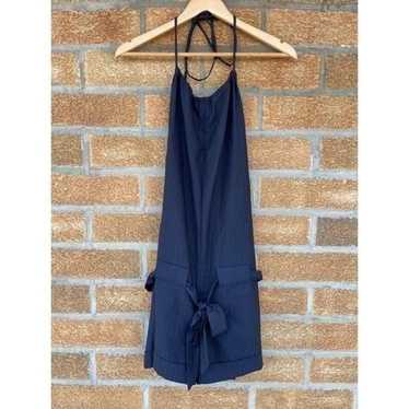 Alice + Olivia Navy blue Halter Romper