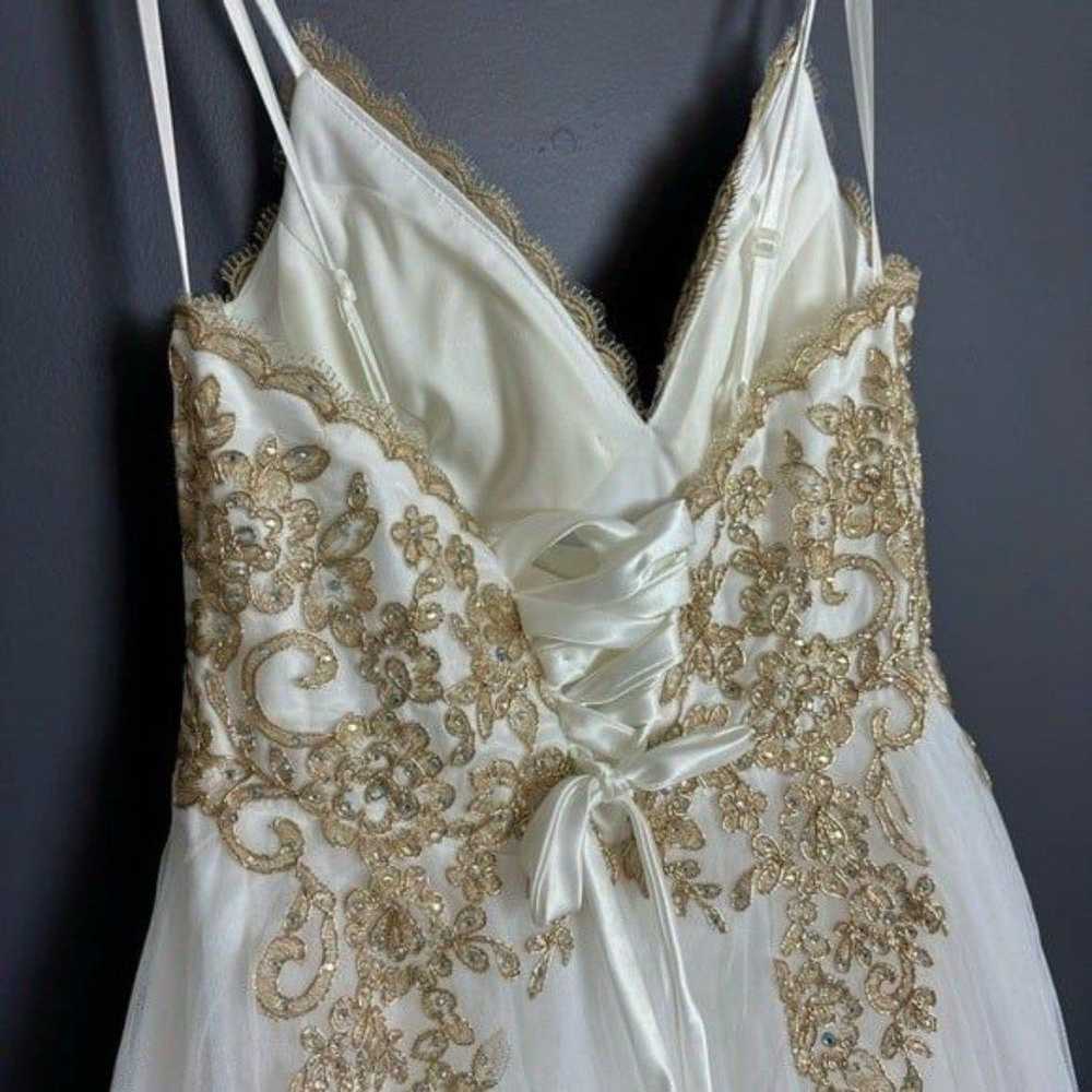 TLC Say Yes To The Prom White & Gold Embellished … - image 12