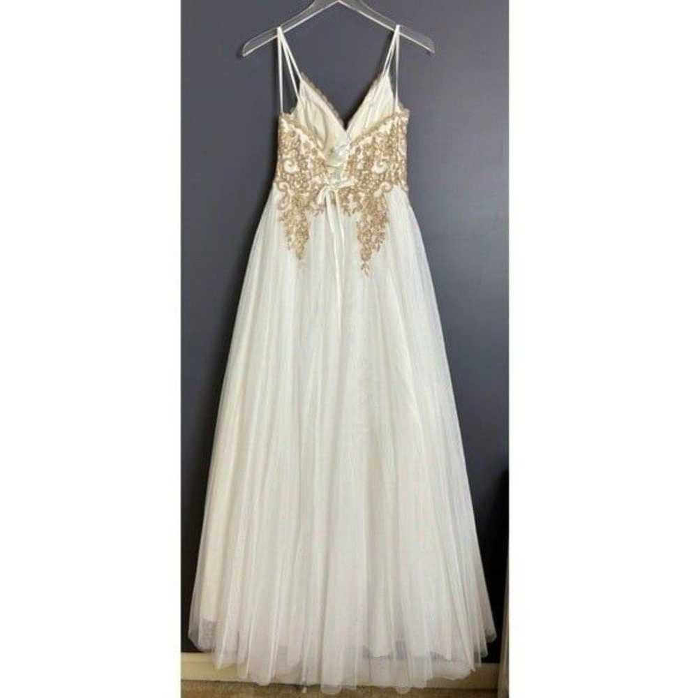 TLC Say Yes To The Prom White & Gold Embellished … - image 2