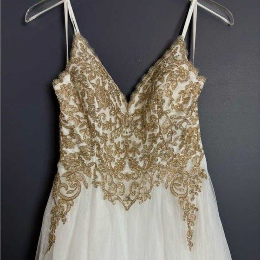 TLC Say Yes To The Prom White & Gold Embellished … - image 3