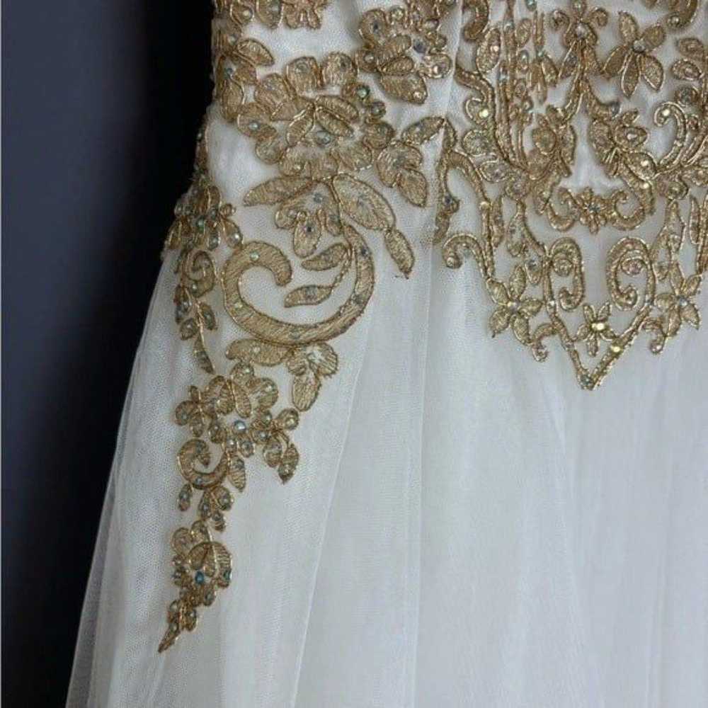 TLC Say Yes To The Prom White & Gold Embellished … - image 6