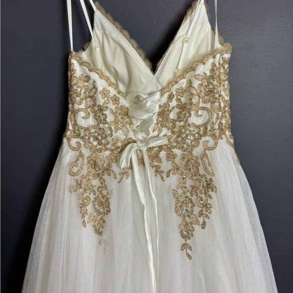 TLC Say Yes To The Prom White & Gold Embellished … - image 9