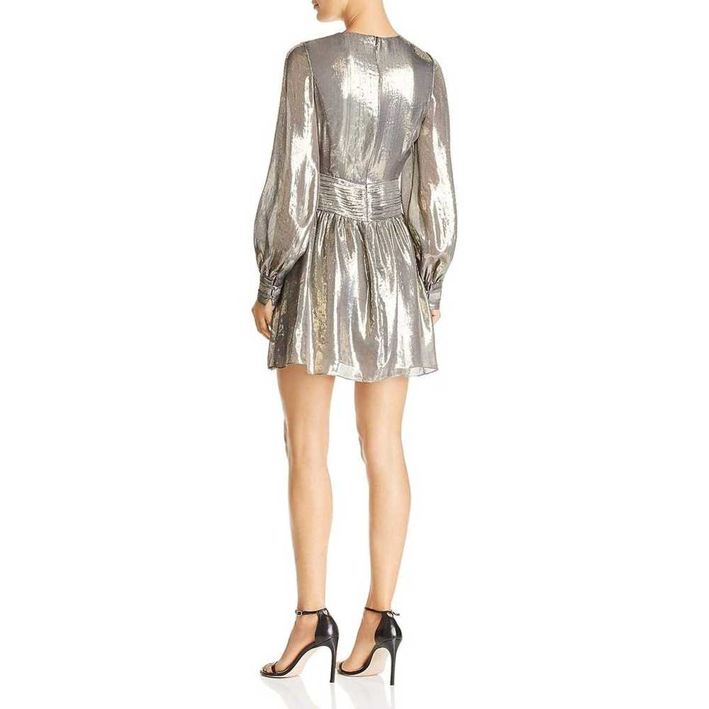 RAMY BROOK Elise Silk Metallic Twist Front Dress … - image 3