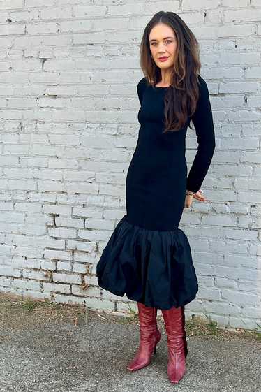 Long Sleeve Knit Bubble Hem Dress Selected by Per… - image 1