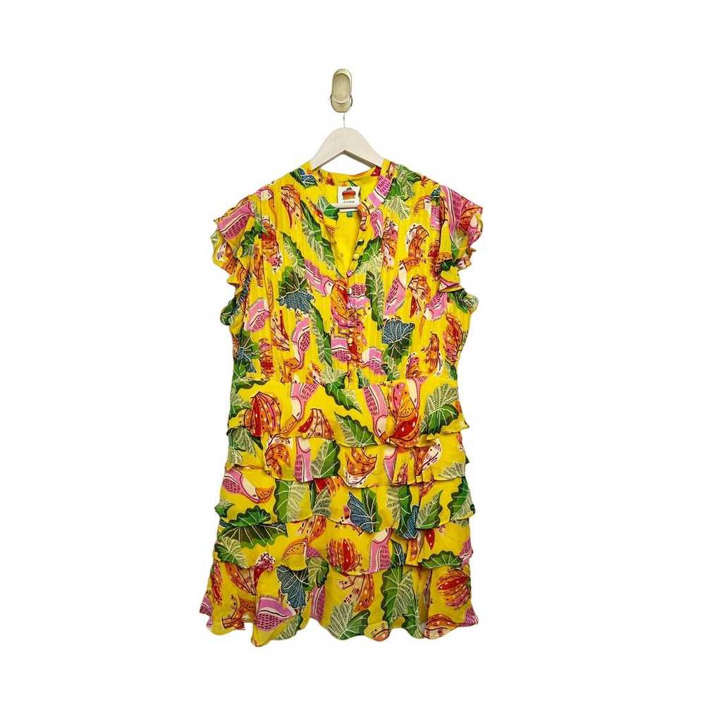 Farm Rio Yellow Beaks & Bananas Layered Ruffled M… - image 4