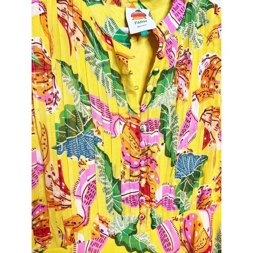 Farm Rio Yellow Beaks & Bananas Layered Ruffled M… - image 7