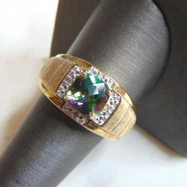 Sterling Silver Gold Tone Ring E5254