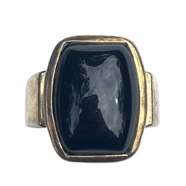 Vintage Badavici Signed Sterling Silver Black Onyx