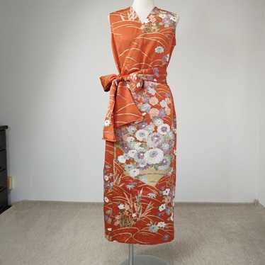 Zunezune Furisode Wrap Dress Sleeveless Kimono Rem