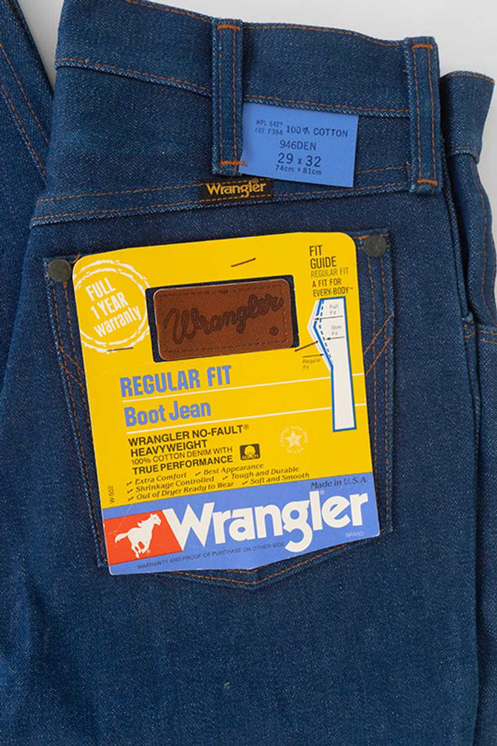 1970s Wrangler Boot Cut Blue Jeans - image 2