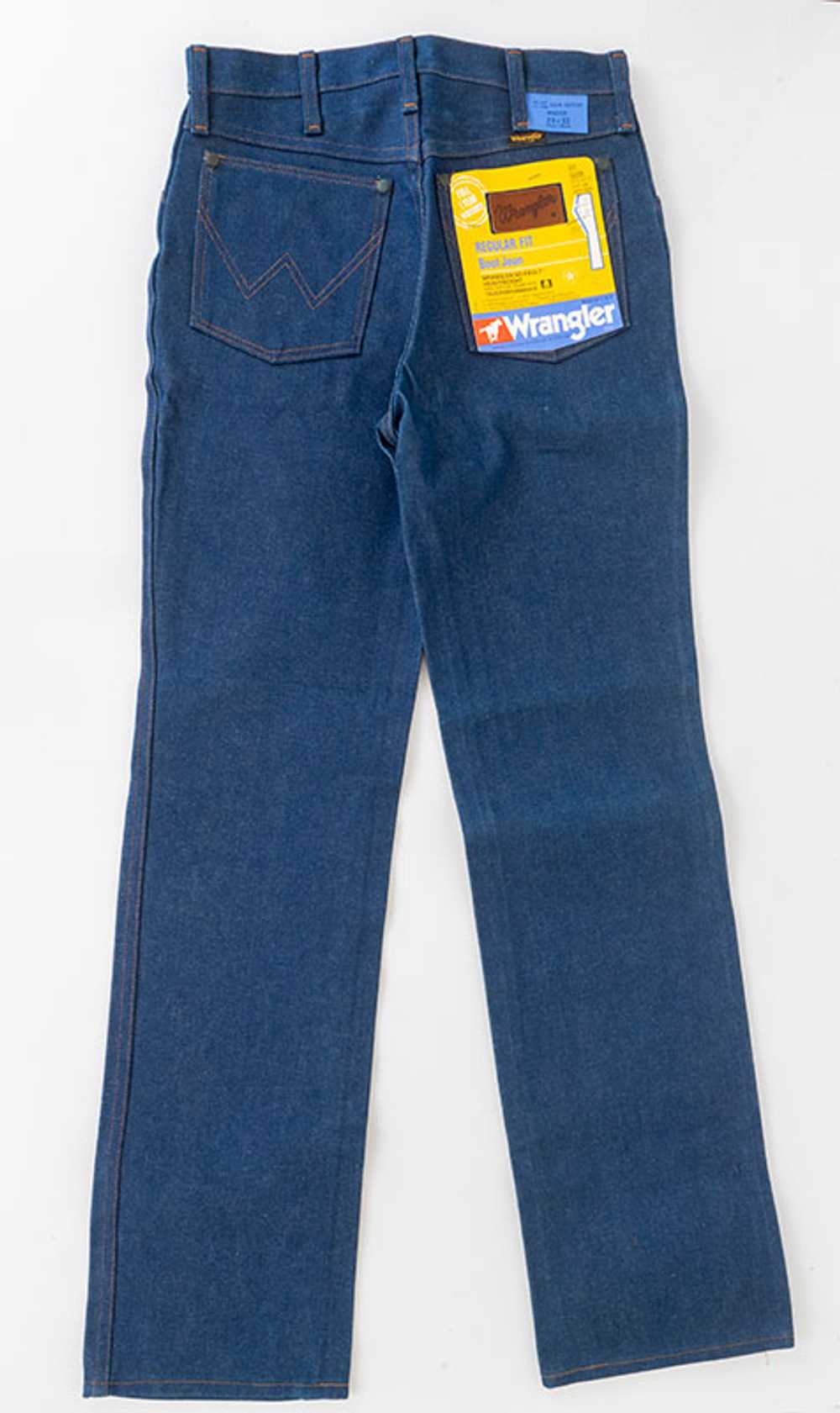 1970s Wrangler Boot Cut Blue Jeans - image 3