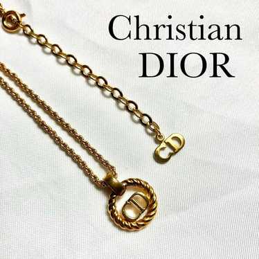 Christian Dior * Gold Necklace CD Logo Chain