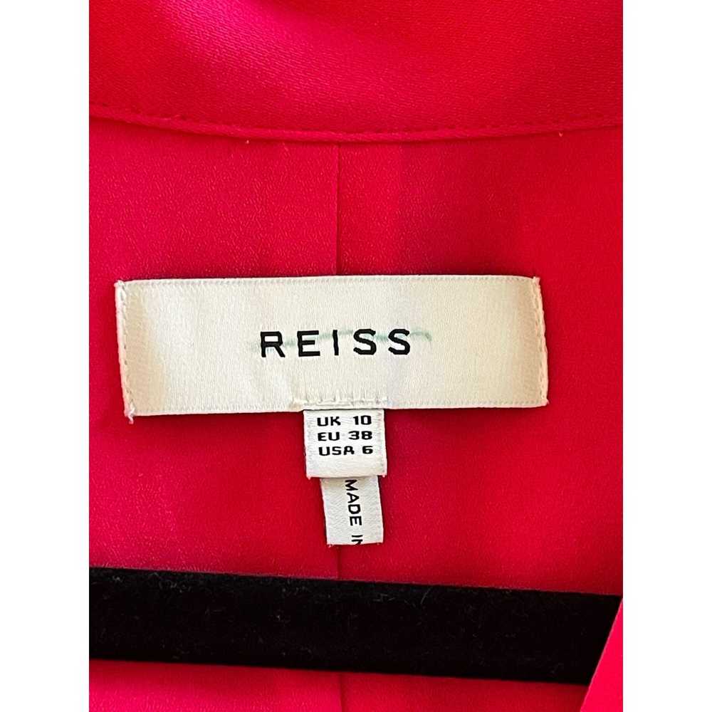 REISS CLAIRE PLEATED FITTED MIDI DRESS SIZE 6 - image 11