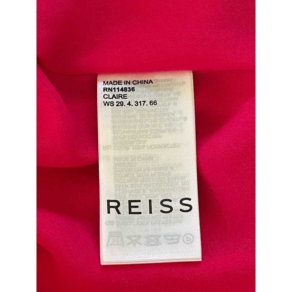 REISS CLAIRE PLEATED FITTED MIDI DRESS SIZE 6 - image 12