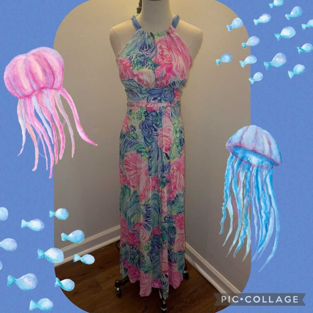 Lilly Pulitzer Small Martina Maxi Dress Beach - image 1