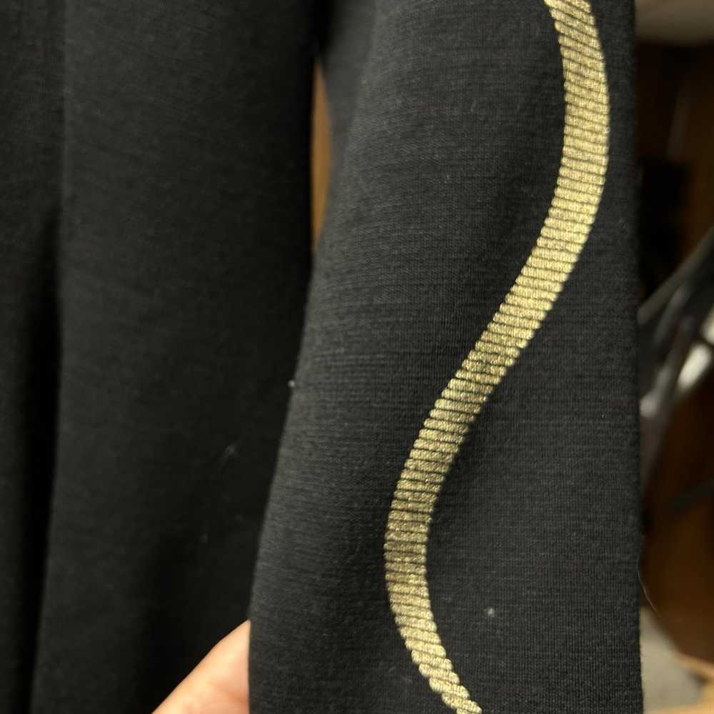 Vintage Cache wool blend with gold design.  Size M - image 10