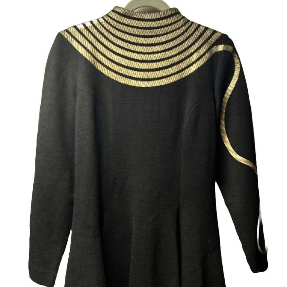 Vintage Cache wool blend with gold design.  Size M - image 2