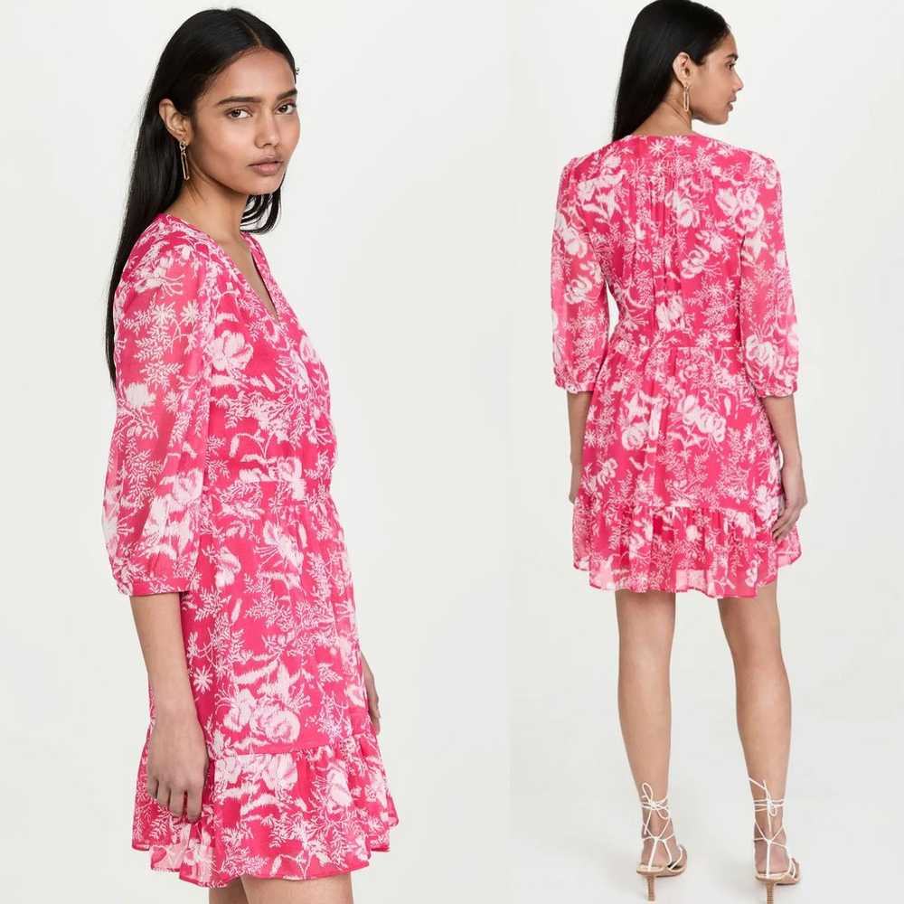 BA&SH NWOT Ulia Floral Wrap Mini Dress in Rose Si… - image 2