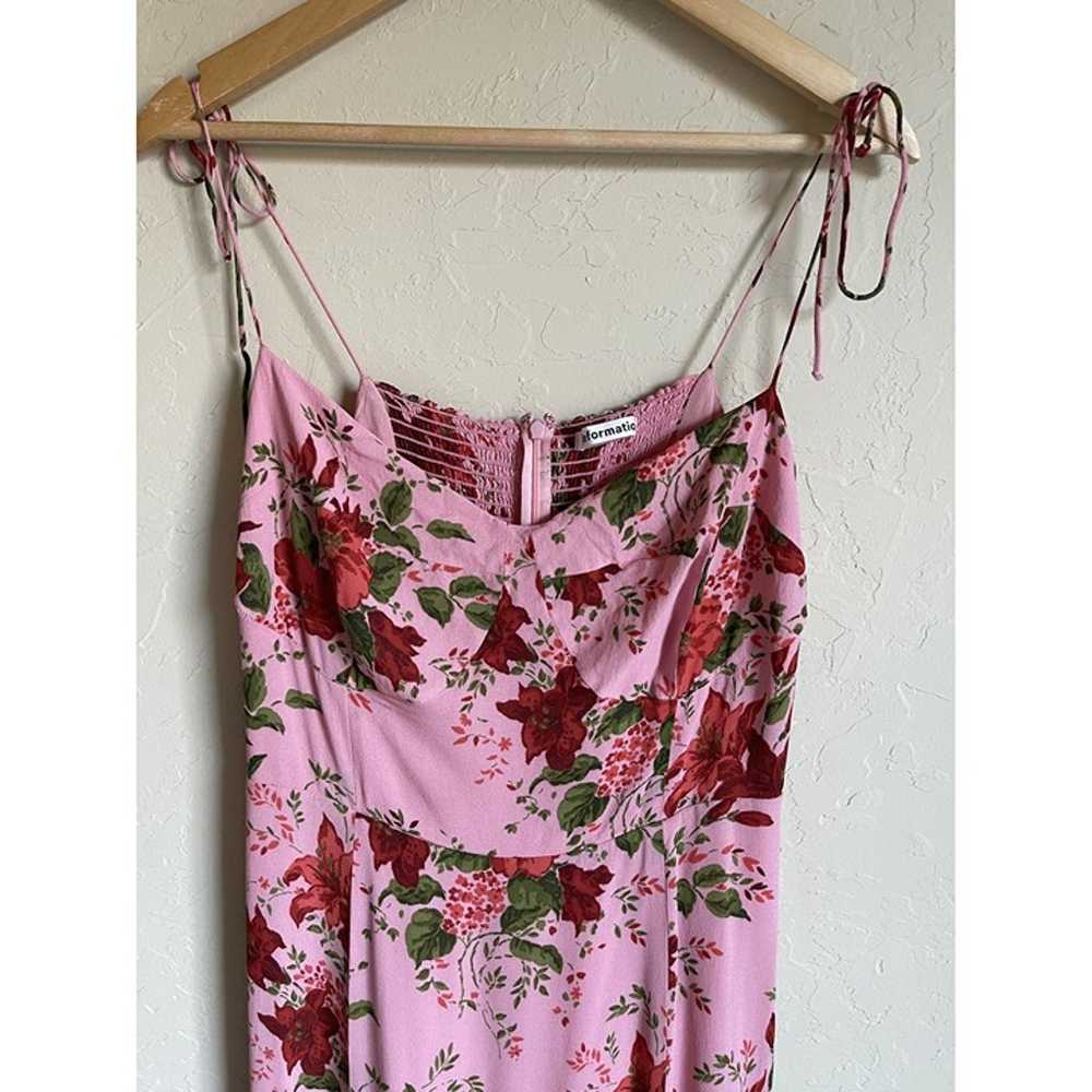 REFORMATION Juliette Dress Pink Floral Flower Val… - image 4