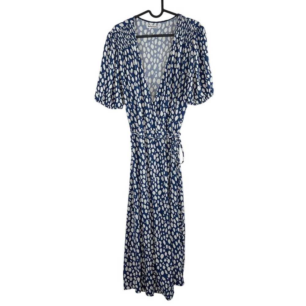 Reformation Augustina Midi Plunge Wrap Dress Size… - image 2