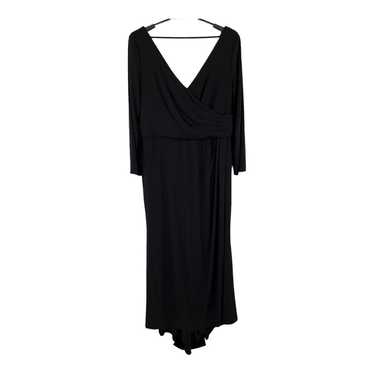 La Femme Dress 29044 black faux wrap black plus s… - image 1