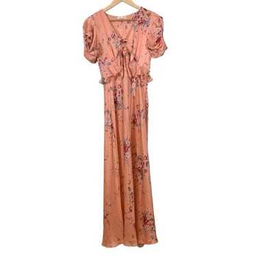 LOVE SHACK FANCY Lillian Floral Silk Satin Maxi D… - image 1