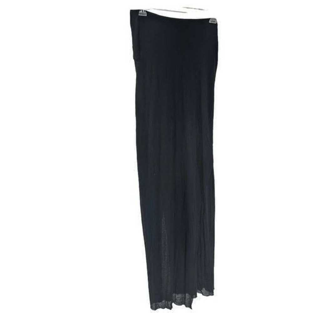 Helmut Lang Dress Black Maxi Strapless High Slit … - image 4