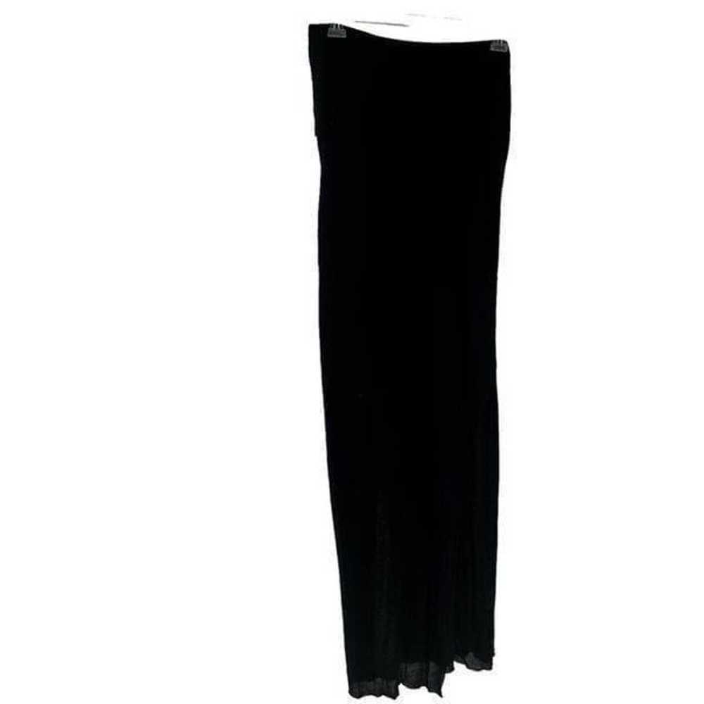 Helmut Lang Dress Black Maxi Strapless High Slit … - image 5