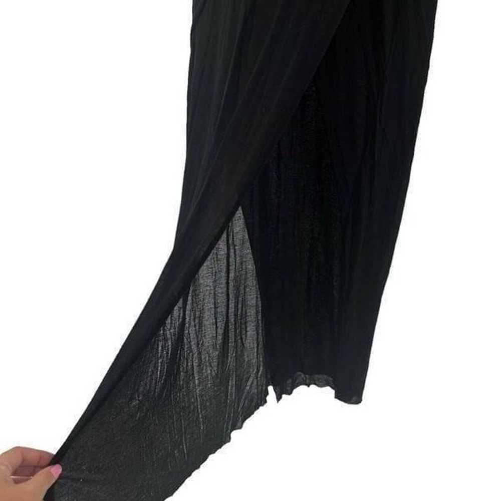 Helmut Lang Dress Black Maxi Strapless High Slit … - image 6