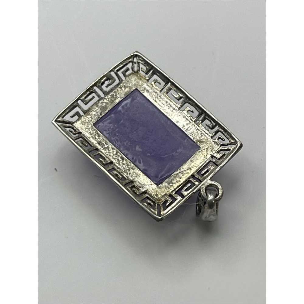 GSJ Lavender Jade Sterling Silver 925 Pendant Pur… - image 12