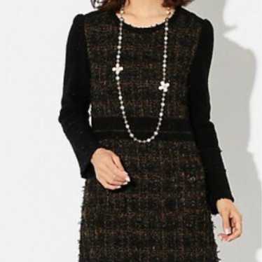 TO BE CHIC Mall Fancy Tweed Knit Dress